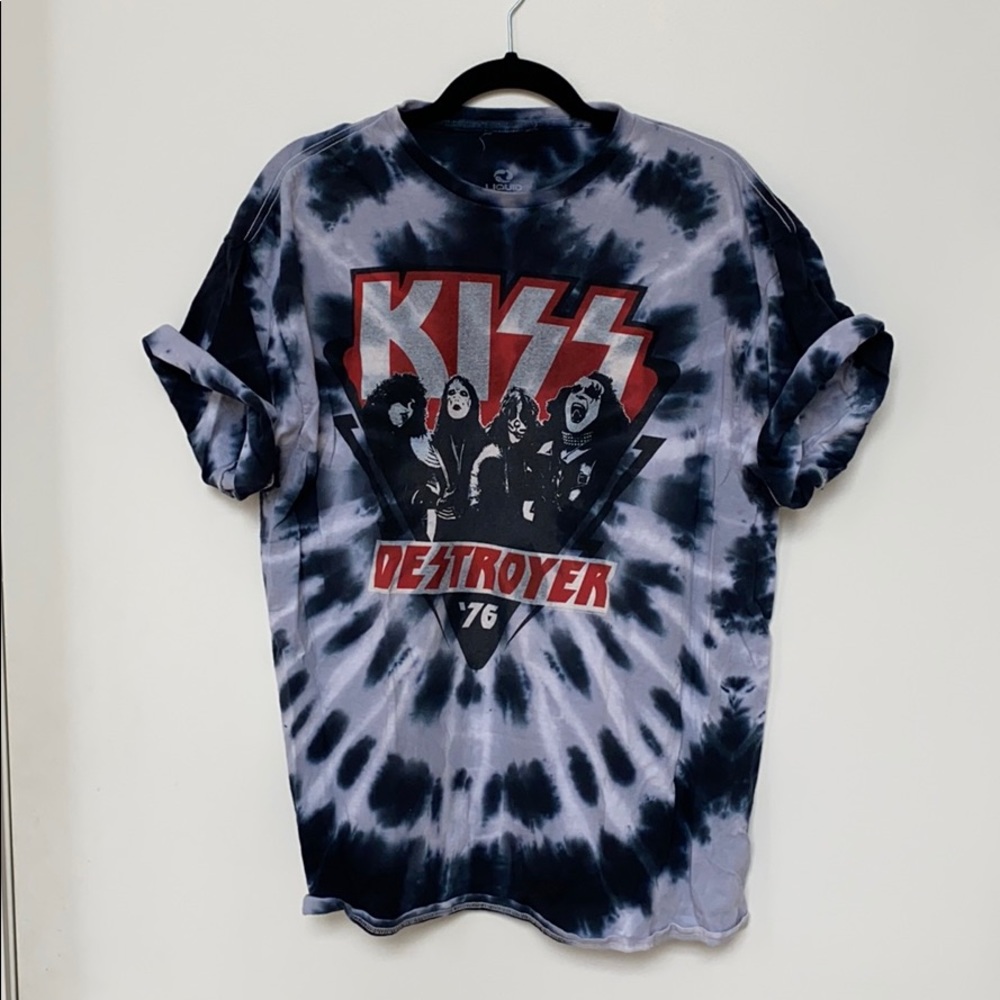 Vintage inspired KISS tie dye t-shirt